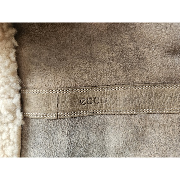 NWB ECCO Women's Shiver Wedge Boots, High Cut Zip, Navajo Brown, Sz. 9-9.5 - Picture 3 of 13